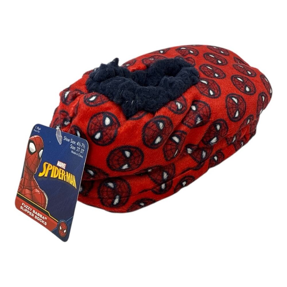 Marvel Red Spider-Man Plush Slippers 2T-3T NEW